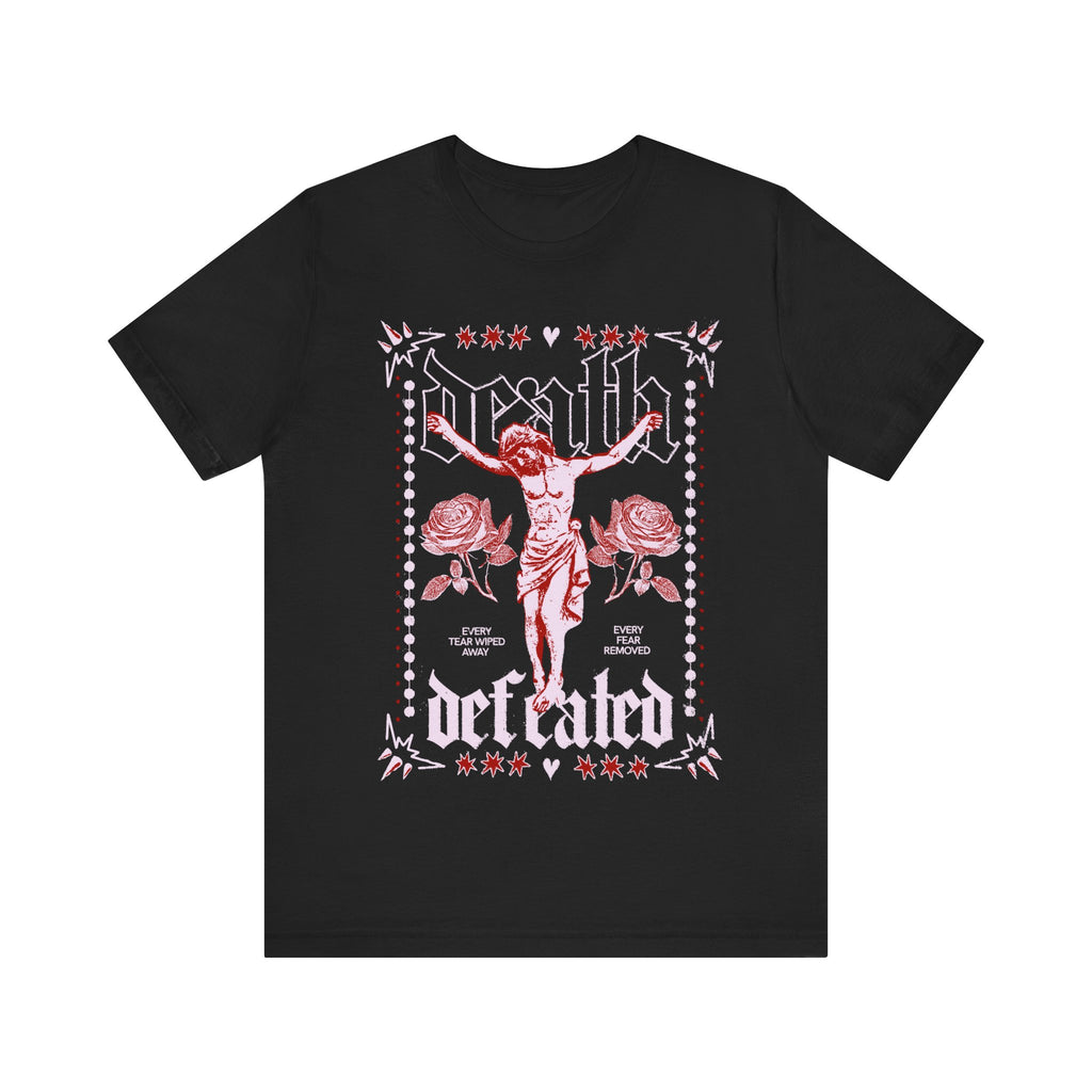 Death Defeated Christian Faith Tee