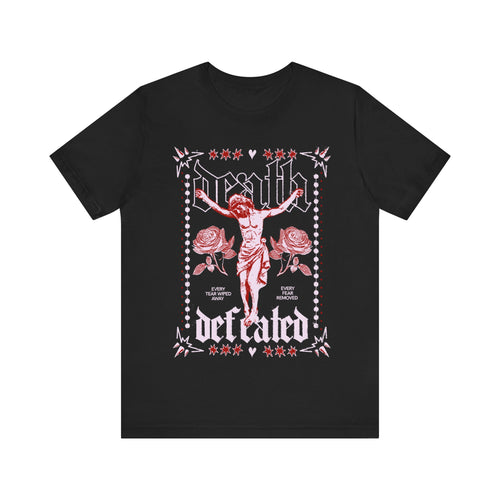 Death Defeated Christian Faith Tee
