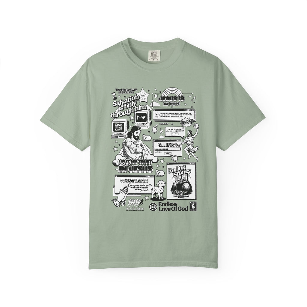 Jesus Is My Hope Unisex Bay T-shirt Front View Divinely Good Christian Apparel