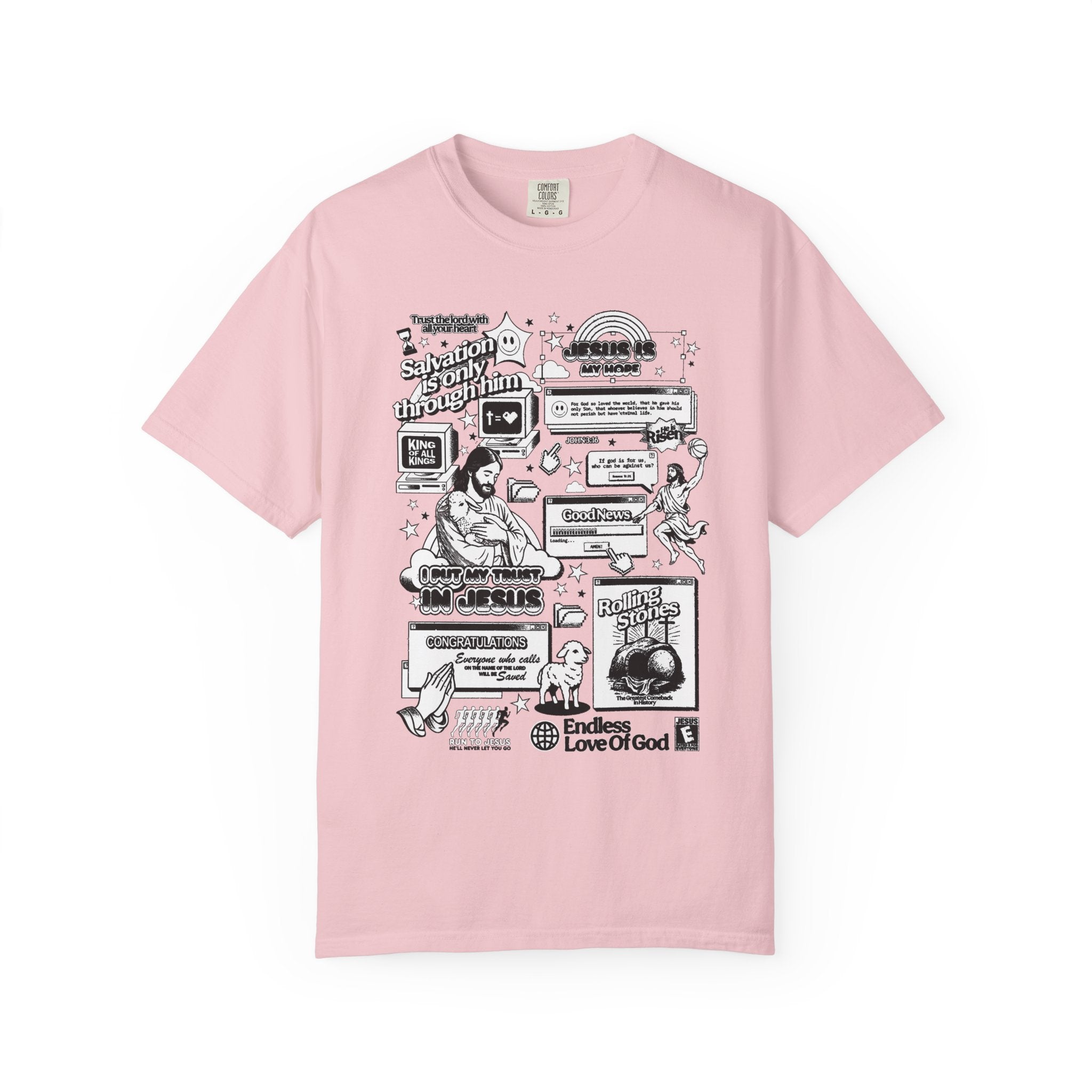 Jesus Is My Hope Unisex Blossom T-shirt Front View Divinely Good Christian Apparel