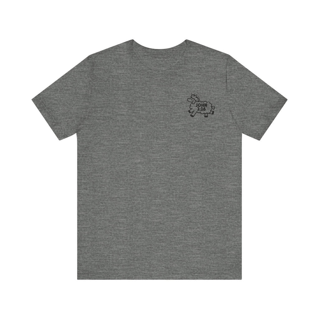 Jesus Loves You John 3:16 Athletic Heather Grey Front View Divinely Good Christian Faith Based Apparel 