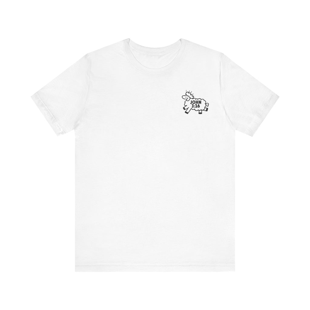 Jesus Loves You John 3:16 White Front View Divinely Good Christian Faith Based Apparel 