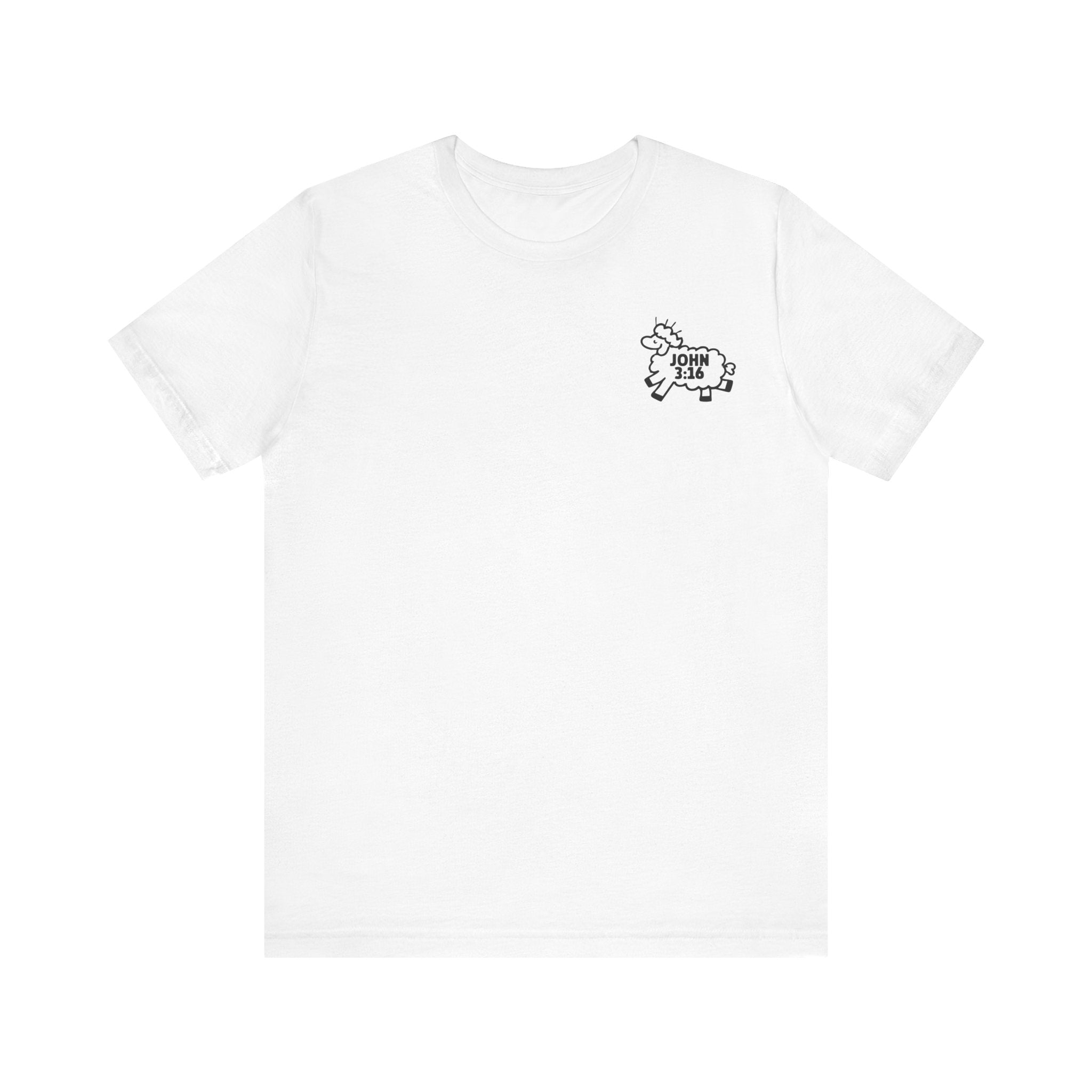 Jesus Loves You John 3:16 White Front View Divinely Good Christian Faith Based Apparel 