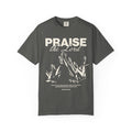 Praise the Lord Pepper Color T-shirt  Front View Divinely Good Faith Based Christian Apparel