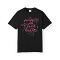 Purify My Heart Lord Black T-shirt Front View  Divinely Good Christian Faith Based Apparel